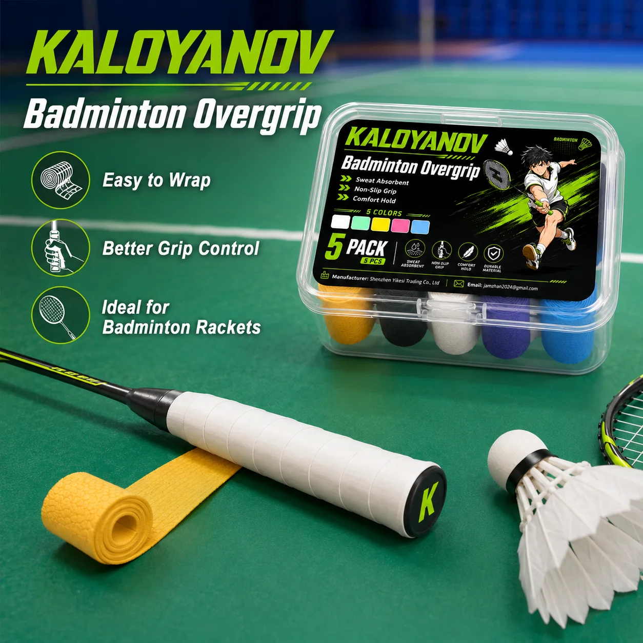 Tennis Overgrip Badminton Over - огляд і ціна Badminton Materi